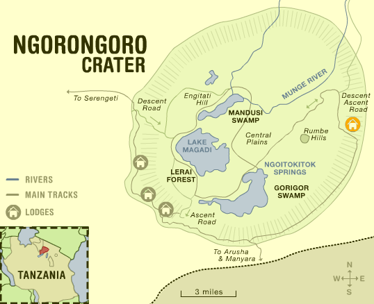 Map of Ngorongoro