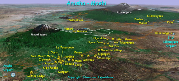 Map of Arusha