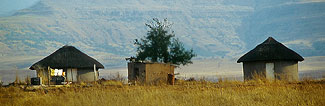 thatched roof rondavels Africa