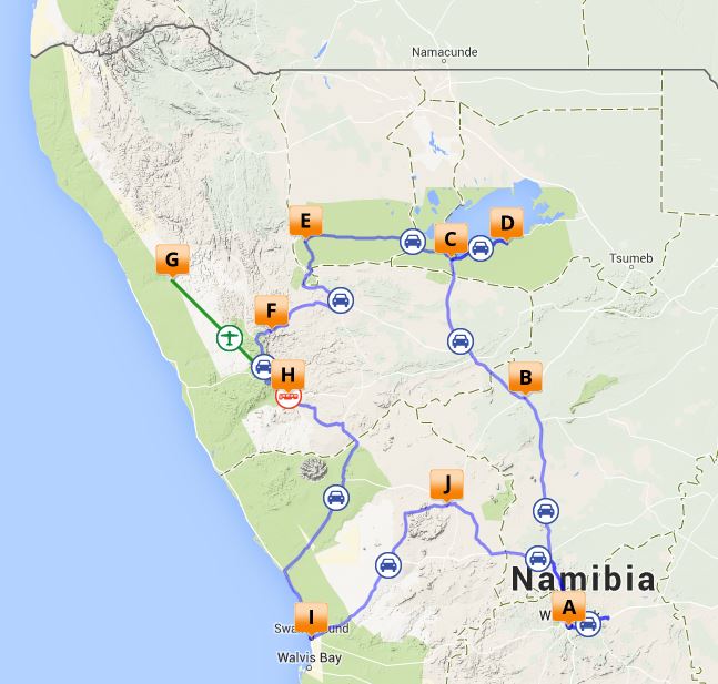 Route of Safari