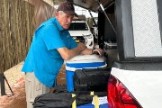 Packing up the back...
