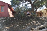 Debbie outside our room(on the right) enjoying the canyon view