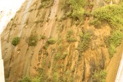 view of canyon wall from deep inside the Glen Canyon Dam