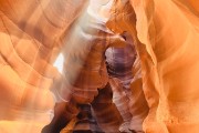 Our timing was perfect to see sun rays coming into the slot canyon