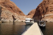 our boat...docked while we walk to Rainbow Bridge