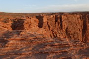 right at sunset at Horseshoe Bend