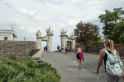 entering the grounds of Bratislava Castle