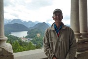 on a balcony in the castle