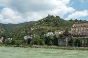 Cruising from Melk to Vienna, village along the river