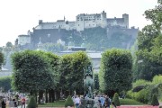 image of fortress taken from Mirabell Palace grounds