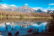 Patricia Lake, outside our cabin