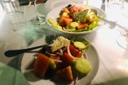 a REAL Greek salad; our 1st dinner in Athena