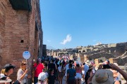 It was HOT and CROWDED on the day we visited Pompeii.