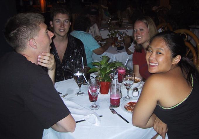 IMG_2351.JPG - Scott, Lisa, Emily and Greg at dinner