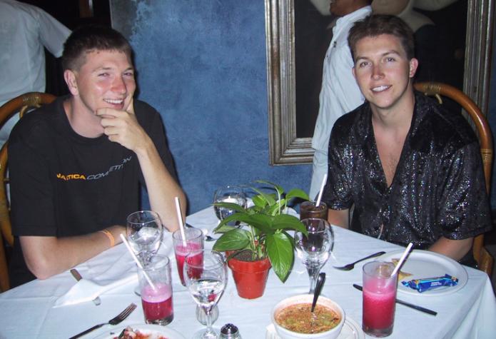 IMG_2352.JPG - Scott and Greg at dinner
