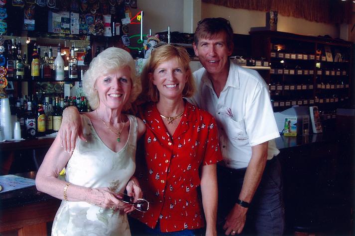 Harriett.jpg - Harriett, Debbie and Jim at the 19th Hole