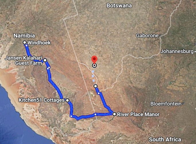 Route of Safari