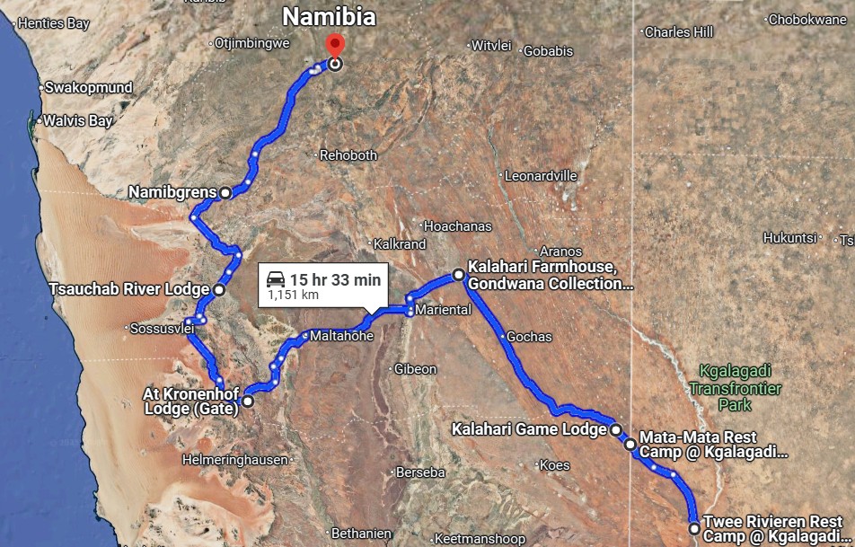 Route of Safari