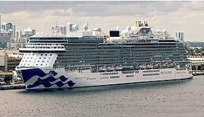 Enchanted Princess cruise ship docked in port